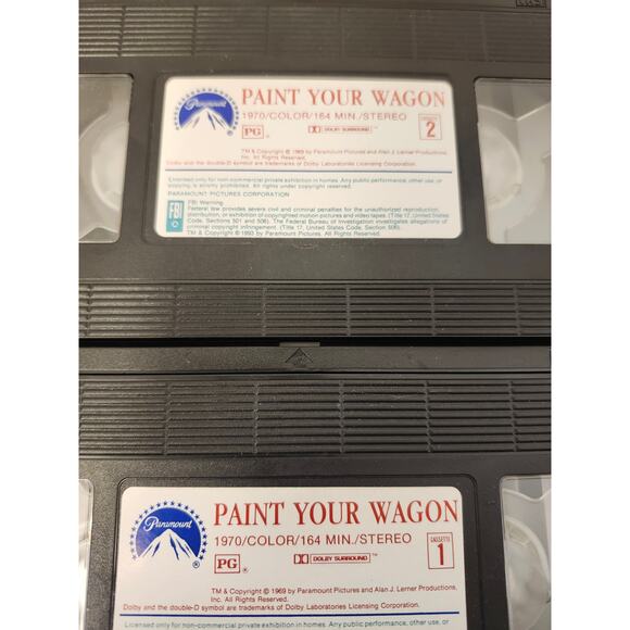 VHS Bundle Of 2 Movies Fiddler On The Roof Paint Your Wagon UNTESTED - Picture 7 of 9